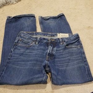 Mens Hollister Hermosa Low Rise Boot Jeans